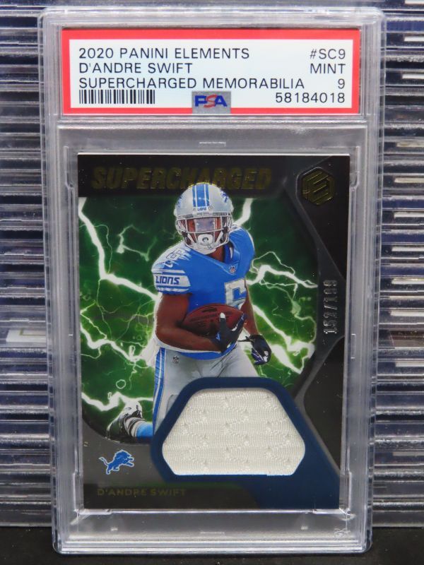 D'Andre Swift Panini Elements Supercharged Memorabilia #SC9 Base
