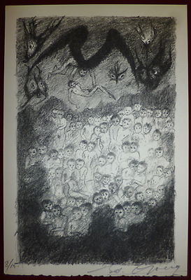 Gravure Rare "La Magicienne" Signée Edouard Goerg - Art Expressionniste Milieu XXe