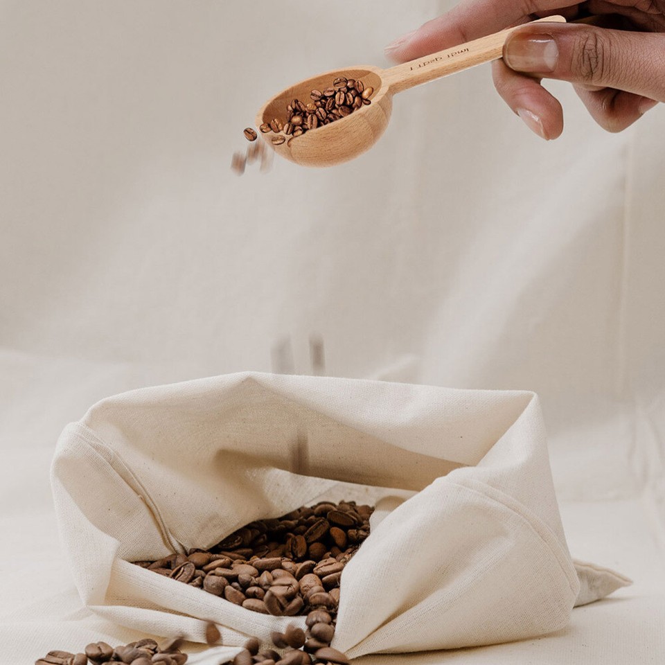 2 Pcs Tablespoon Scoop Teaspoon Coffee Beans Espresso Wooden Measuring