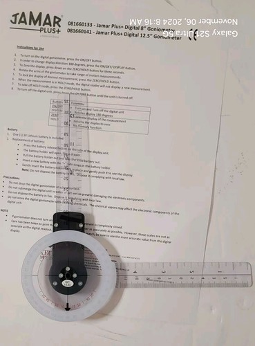Goniometer 12.5" JAMAR PLUS+Digital 081660141 - Picture 5 of 10