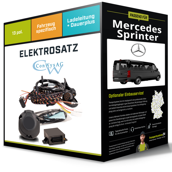 Elektrosatz 13-Pol Spezifisch für Mercedes Sprinter 06.2018-Jetzt NEU Conwys-image