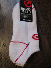 3 Pair Ecko Unlimited Men Low Cut Cushion Socks Large Rhino 6-12