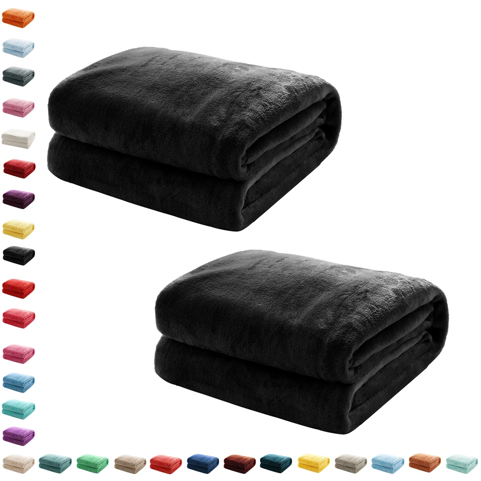 Kuscheldecke Flauschige Wohndecke Flanell Fleecedecke Sofadecke Bettüberwurf  - Bild 2 von 2