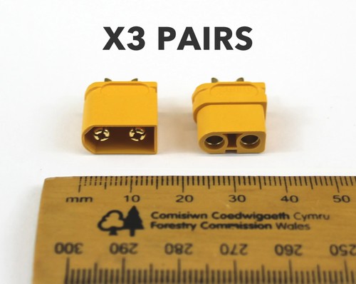 *CÚMULO GENUINO* XT60U conectores/tapones/toma XT60 macho y hembra LiPo de radiocontrol 12v 24v - Imagen 12 de 18