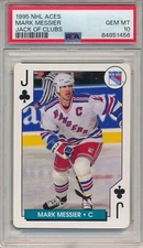 1995 NHL ACES MARK MESSIER JACK OF CLUBS PSA 10 GEM MINT POP 1