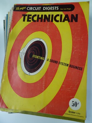 Lot of (5) ELECTRONIC TECHNICIAN Magazines from 1956-1970 Radio Television