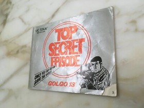 Vtg Nintendo NES Top Secret Episode Golgo 13 Video Game Manual 