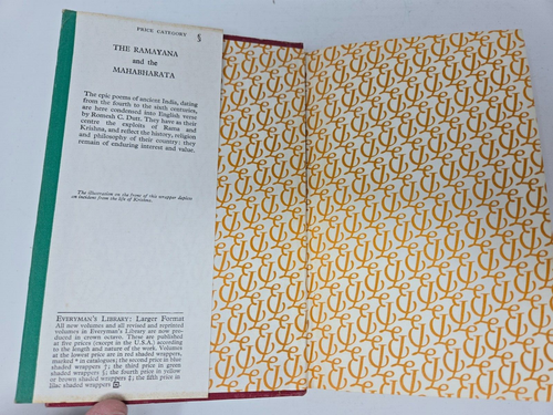 The Ramayana & the Mahabharata Everyman's Library No. 403 1910 1966 Hardcover - Picture 6 of 10