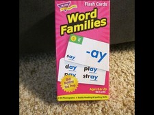Trend Enterprises - Word Families - Flash Cards, Set of 96 - 94 Phonograms