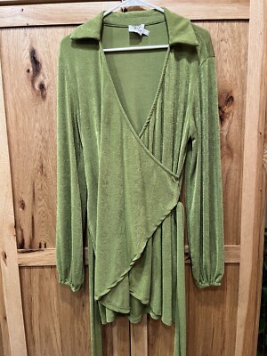 chinese dress ladies Lukea Long Sleeve Mesh Mini Dress Olive main image 0