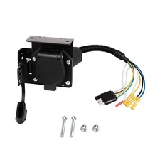 Universal 4-Way Flat to 7-Way RV Blade Adapter Kit, 7 Pin Trailer Light Conne...