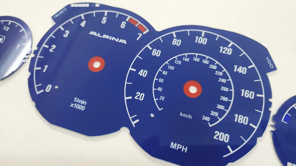 BMW e31 la serie 8 Cluster Face (MPH y KM disponibles) estilo Alpina Foto 4 de 4