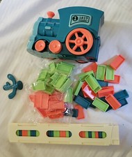 Electric Domino Train Car Engine Sound  Light Automatic Laying Dominoes Block