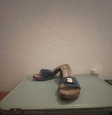 Vintage Original Dr Scholl Denim Heels in a Size 10