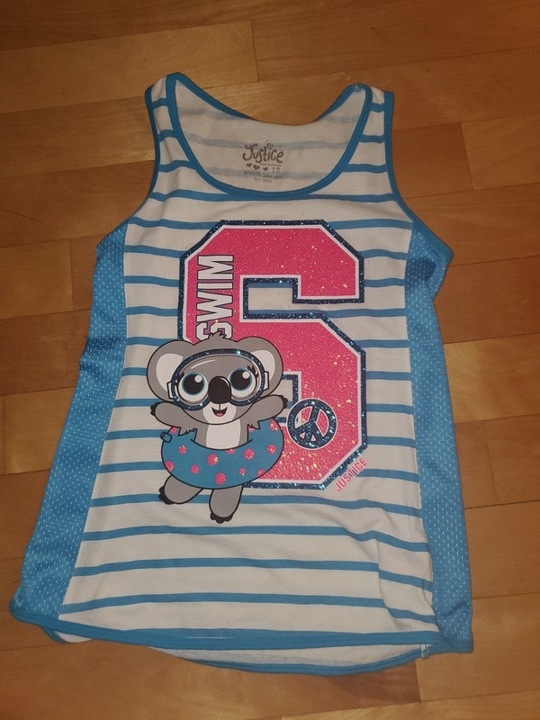 Justice Koala Swim Tank Girls Size 12