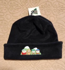 South Park 1998 Vintage Black Fleece Cartman Kenny Kyle Stan Embroidered Hat NWT
