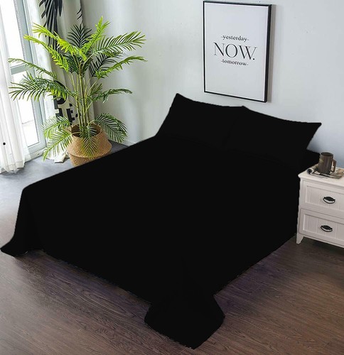 Luxurious Flat Sheet+2 Pillow Case 1000TC Egyptian Cotton Queen Multi Colors - Picture 26 of 170
