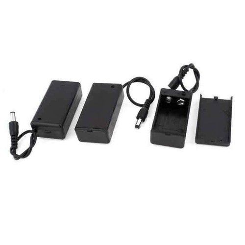 PP3 9V Battery Holder Cell Case Storage Box With Pins/Wire/Cover/Switch/DC Plug - Picture 10 of 17