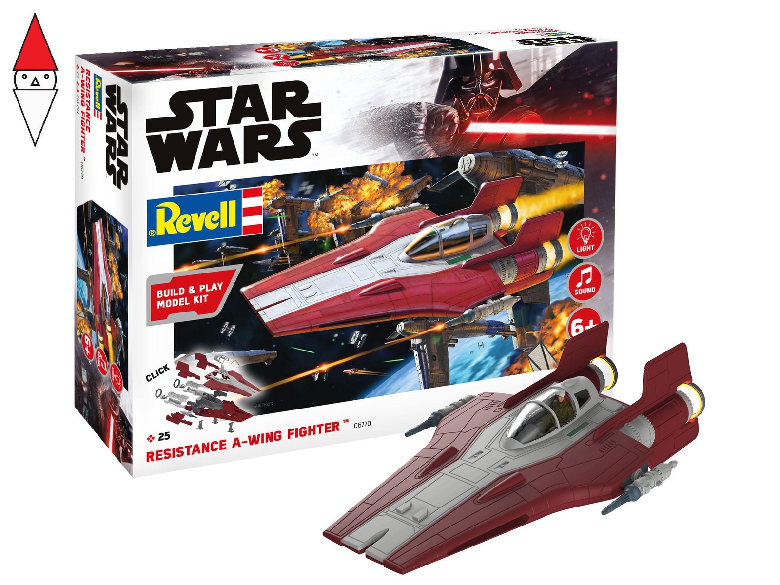 REVELL 1/44 RESISTANCE A-WING FIGHTER, RED