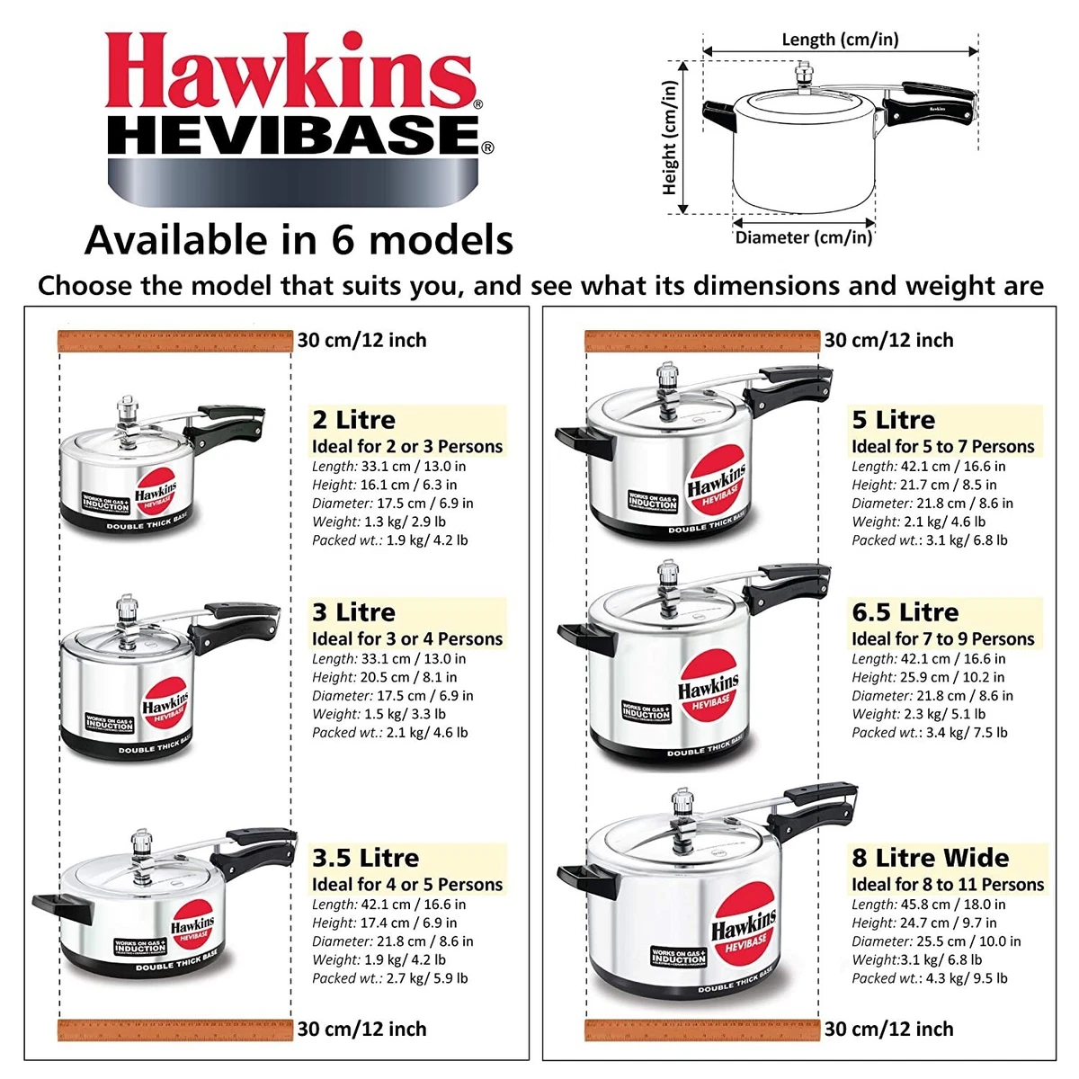 Hawkins hevibase 8 litre sales