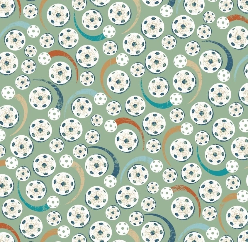 Pickleball Champ•Tossed Pickleballs Fabric! 1 yd BTY•Cotton•Lt Green•Fast Ship! Pickleball Champ•Tossed Pickleballs Fabric! 1 yd BTY•Cotton•Lt Green•Fast Ship!