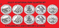 2012 America the Beautiful Quarter P & D 10 Coin Set UNC 2012 America the Beautiful Quarter P & D 10 Coin Set UNC