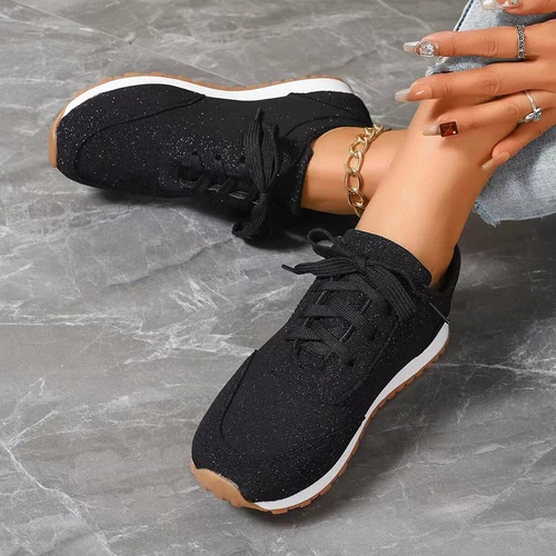 Damen-Schnürschuhe Freizeit atmungsaktiv Mode Sport Fitness Laufschuhe Gehen - Bild 9 von 14