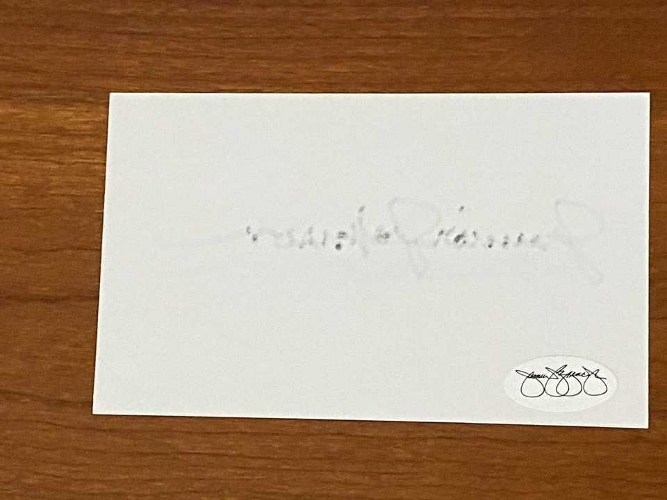 Junior Johnson signed NASCAR Racing HOF Index Card JSA - Image 2 of 2