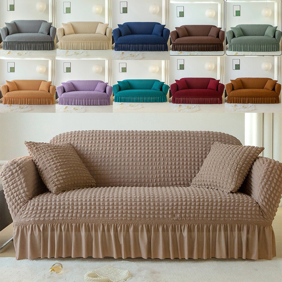 Fundas de sofá elásticas de 1/2/3/4 plazas 3D burbuja celosía sofá sofá sofá sofá sofá sofá funda