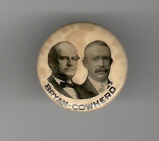 Bryan and Cowherd Missouri Coattail Political Campaign Pin