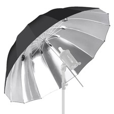 UB-L3 60inch/150cm Black/Silver Reflective Umbrella Studio Photography Umbrel...