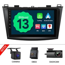 DVR OBD 9" Android 13 M3BLA13 Car Stereo GPS Radio CarPlay For Mazda 3 2010 2011