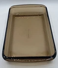 VINTAGE PYREX CORNING BAKING DISH 232 BROWN AMBER  11 3/4x7 1/2x1 3/4