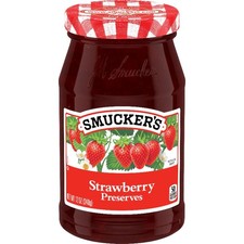 6x Smucker's Strawberry Jelly Fruit Spread Jam Jar Breakfast Bulk Lot New 12oz P