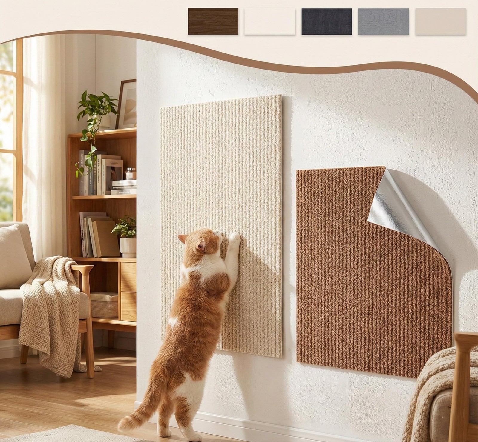 Tapis à chat multi-surface pour protéger le salon et les meubles en tissu