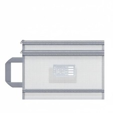 Double-layer mesh document bag, transparent