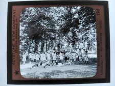 Magic Lantern Glass Slide Photo Keystone P41 Summer On Childrens City Playground