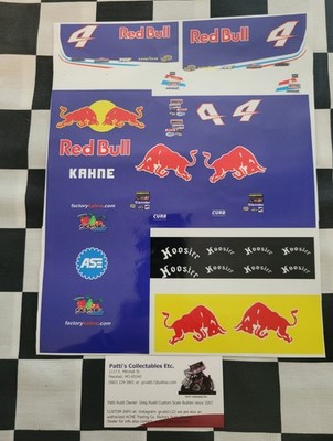 #4 Kahne, Red Bull 1/18th Sprint Car Custom Vinyl Decals at P.C.E.