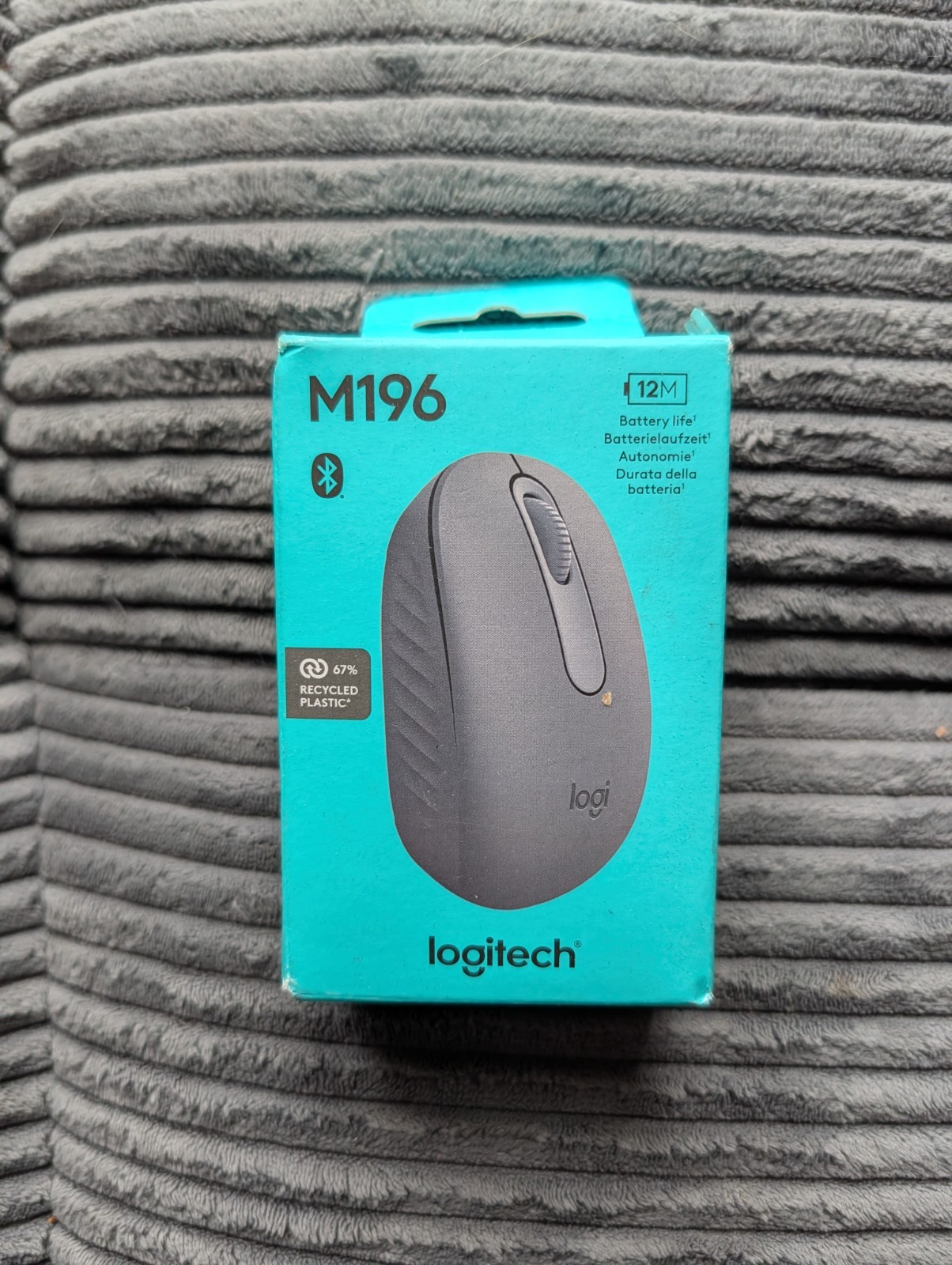 Logitech M196 Ambidextrous IR LED Bluetooth 1000 DPI Graphite Mouse Battery Life