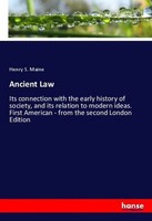 Ancient Law Henry S. Maine Taschenbuch Englisch 2020 Hansebooks