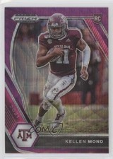2021 Panini Prizm Draft Picks Purple Wave Prizm Kellen Mond #132 0b3