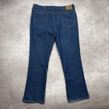 VTG 70s Lee Riders Bootcut Denim Jeans Mens 37x30 Med Wash Union USA Talon