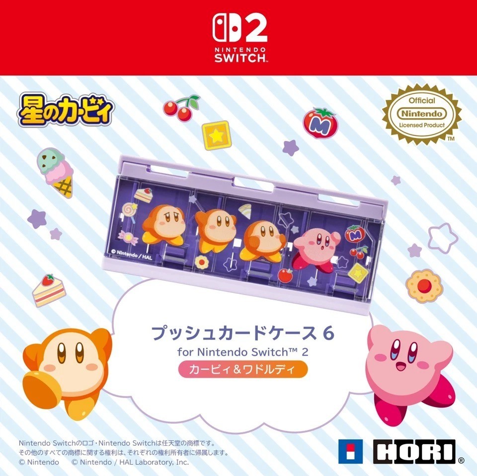 HORI Kirby & Waddle Dee Push Card Case 6 Nintendo Switch Official Licensed NEW