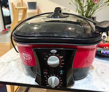 JML Go Chef 8 in 1 Slow Cooker 5L, 8 Programmes, Timer, Red/Black