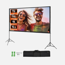 Projector Screen with Stand 120 inch 16:9 4K 1080 HD Movie Screen Tripods