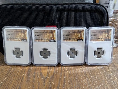 4 Coins (1908-1937) Thailand 5S NGC Genuine The Buddha label