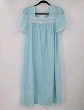 VTG Women s Sears Fundamentals Nylon Blue Nightgown size Medium 10-12 NWT