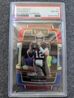2021 PANINI SELECT TOM BRADY DIE-CUT RED & BLUE PRIZM#1 PSA 8
