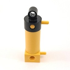 LEGO Technic Pneumatic Cylinder 2793c01 with 2 Inlets Yellow With Black Top