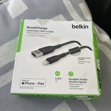 Belkin BOOST CHARGE Braided to USB-A Cable 3.3 Feet - Brand New 
